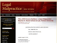 Tablet Screenshot of legalmalpracticelawreview.com